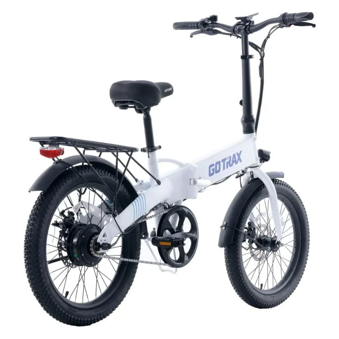 GoTrax - Z4 LITE Folding eBike w/ 25mi Max Operating Range and 20mph Max Speed - White - GT-Z4LITE - Image 4