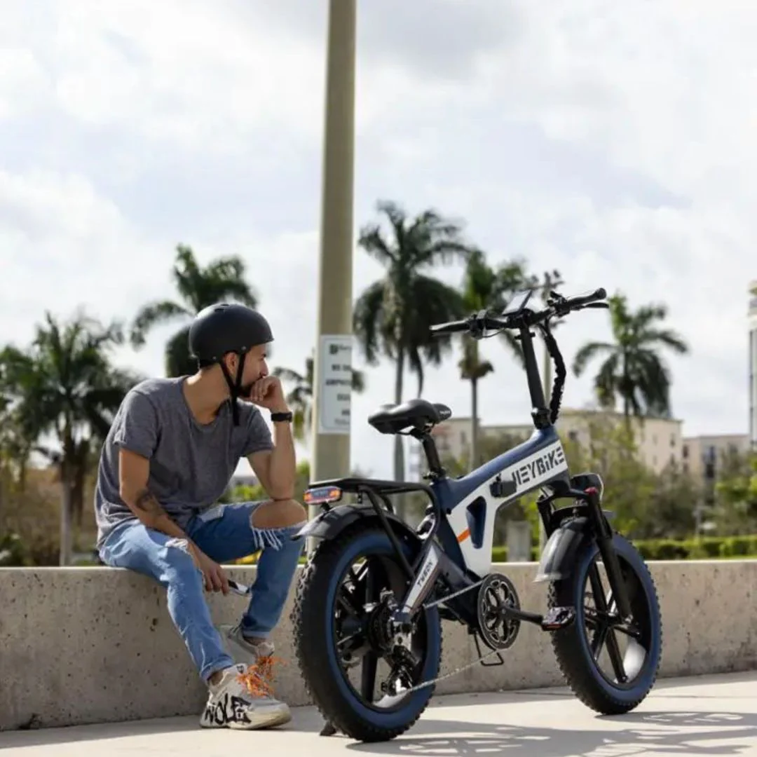 Heybike - Tyson Foldable eBike w/ 55mi Max Operating Range & 28 mph Max Speed - Blue - HBK-TYSON-U - Image 7