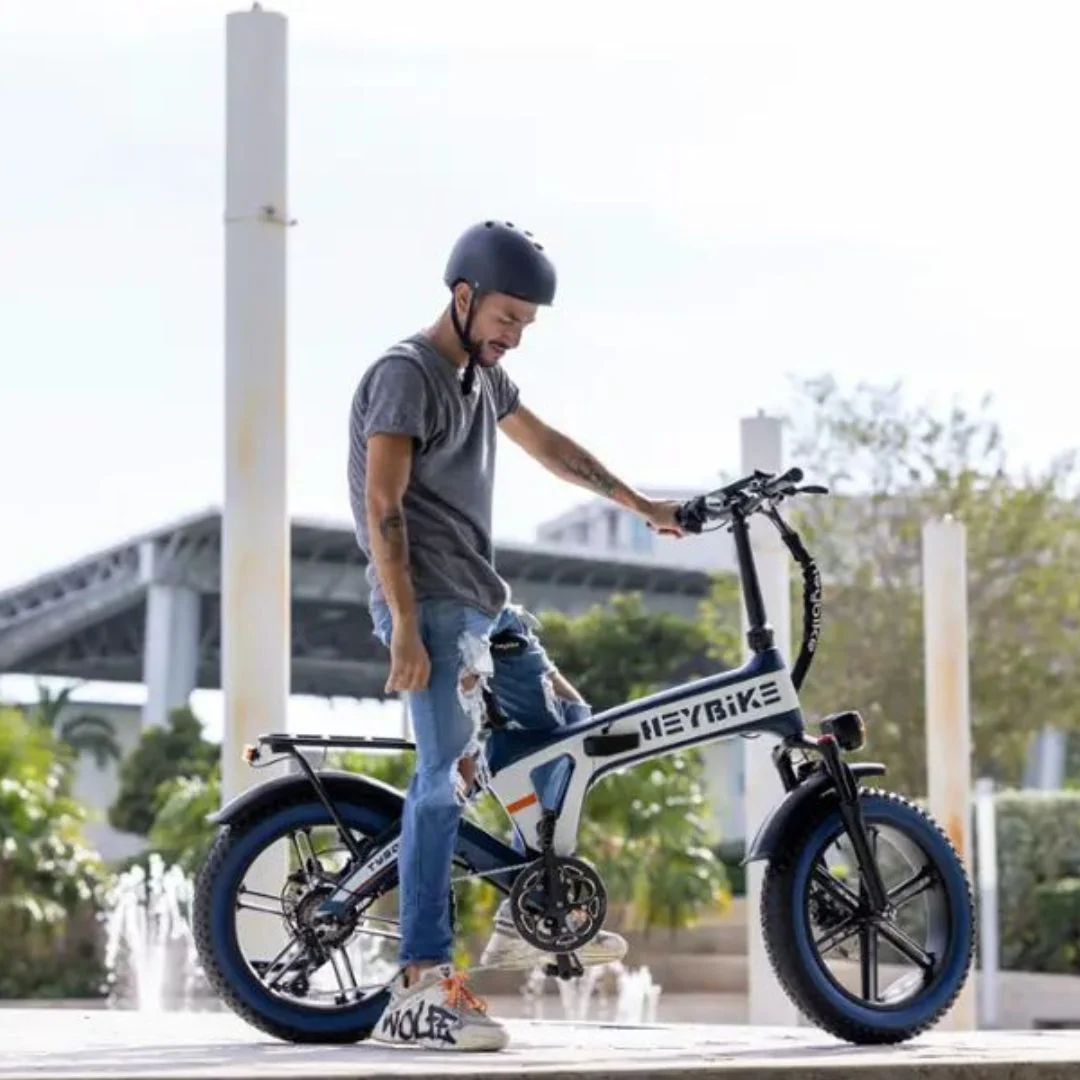 Heybike - Tyson Foldable eBike w/ 55mi Max Operating Range & 28 mph Max Speed - Blue - HBK-TYSON-U - Image 8
