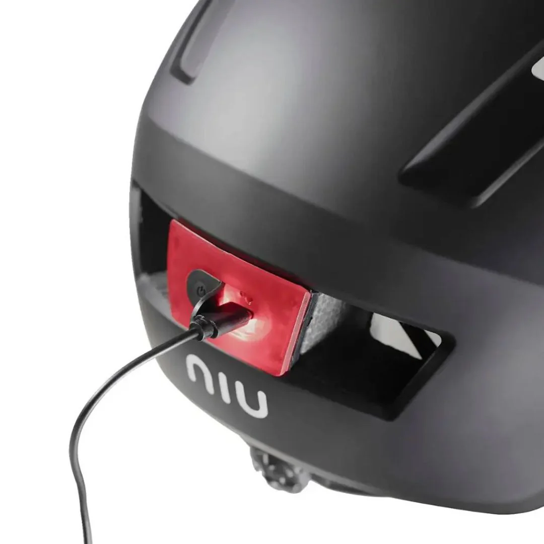 NIU - Electric Scooter Helmet with LED Light - Black - 5K3G5L17J - Image 4