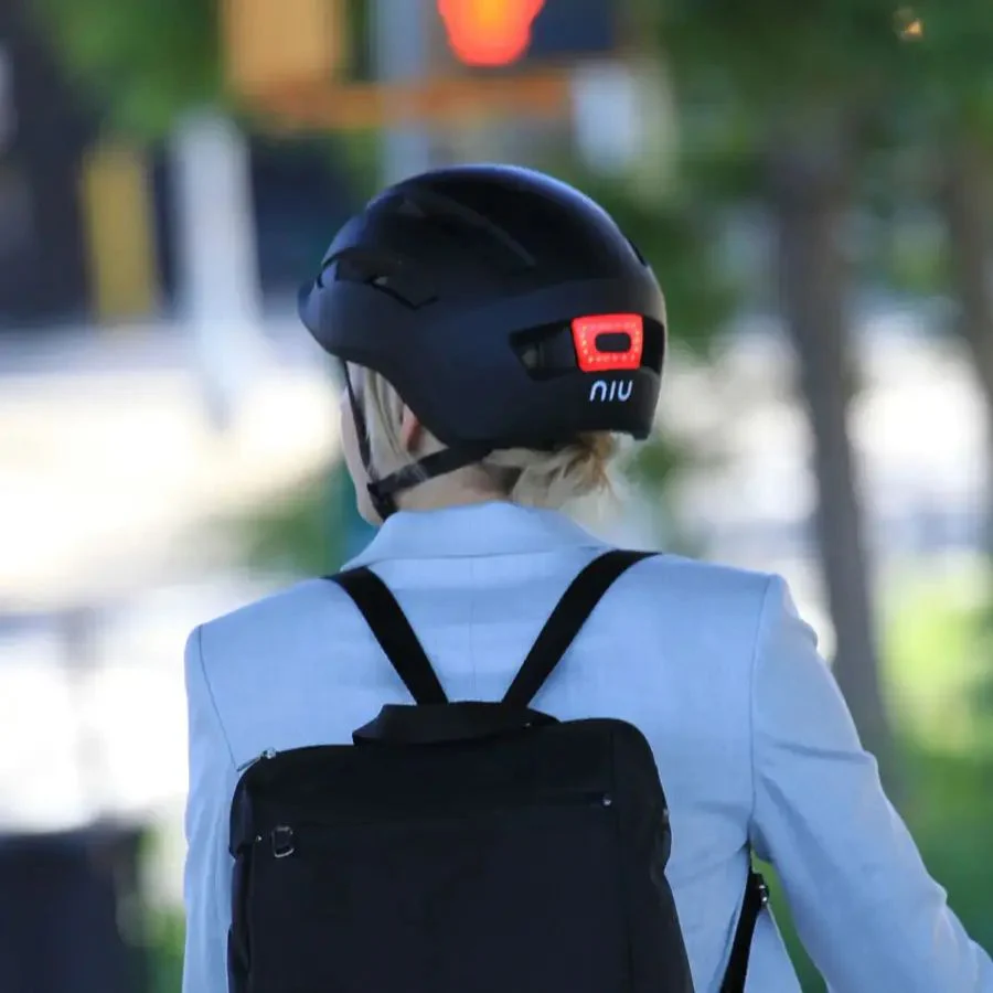 NIU - Electric Scooter Helmet with LED Light - Black - 5K3G5L17J - Image 5