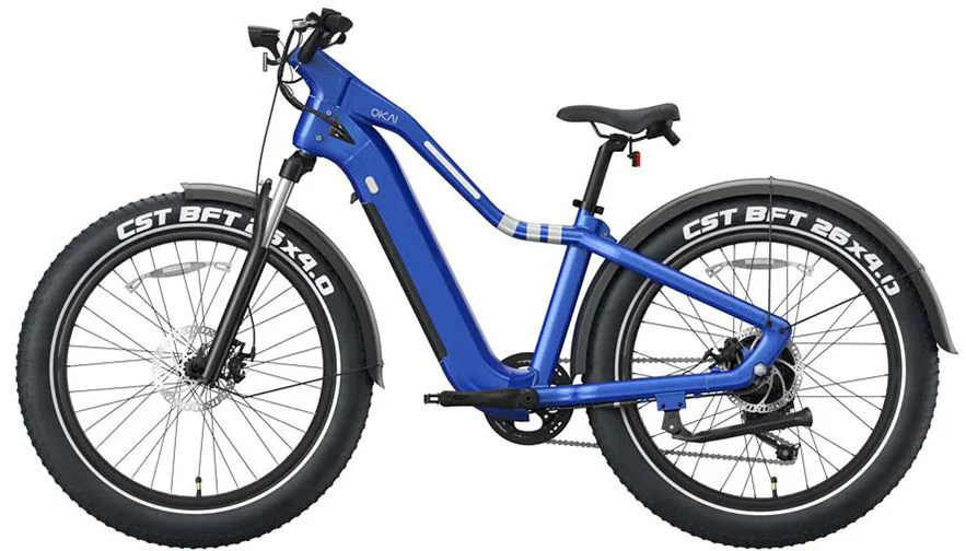 OKAI - Ranger Electric Bike w/45 Miles Max Operating Range and 28 mph Max Speed - Mariner Blue - Image 3