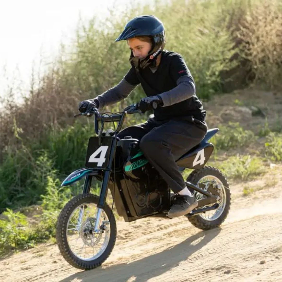 Razor - MX650 Dirt Rocket eBike w/ 10 miles Max Operating Range and 17 mph Max Speed - Black/Teal - 15165045 - Image 7